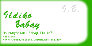 ildiko babay business card
